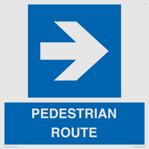 PEDESTRIAN ROUTE - right arrow